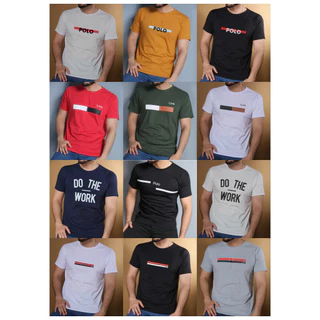 KIT 5 Camisetas Masculina Manga Curta fio 30.1 100% Algodão