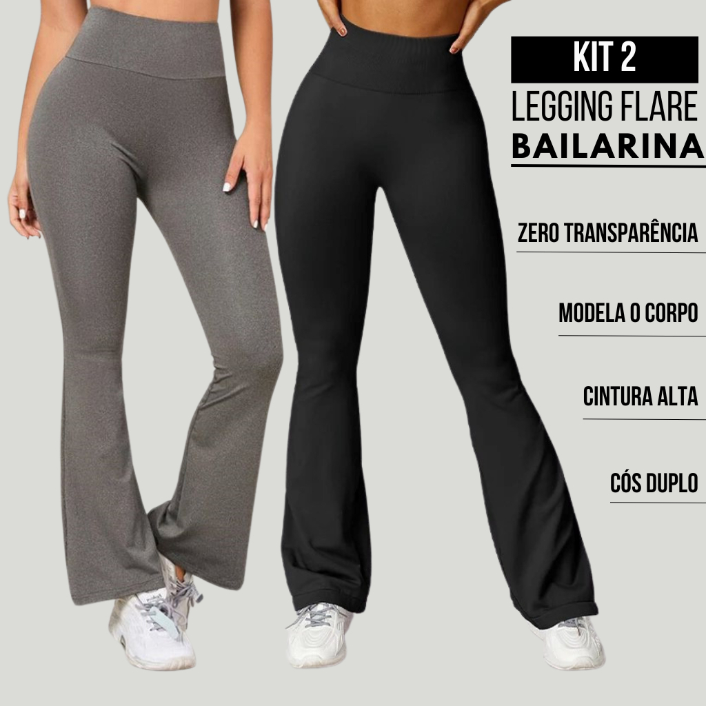 Legging Boca CalÃ§a Com Boca De Sino Calça Bailarina CalÃ§a De