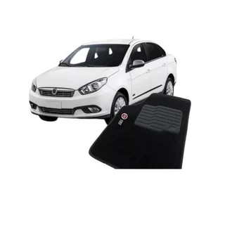 Tapete Carpete Fiat Grand Siena 2012 em diante Bordado + Túnel cortesia