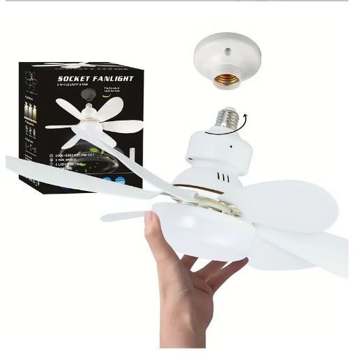 Ventilador De Teto Com Luz LED Super Silencioso Bivolt Com Controle Remoto