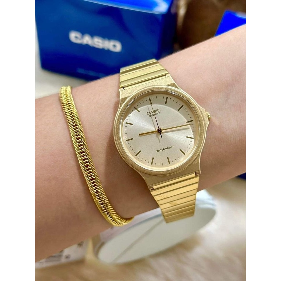 Relógio Cassio Feminino MQ-24 Metal Analógico Redondo Vintage Presente dia dos Namorados