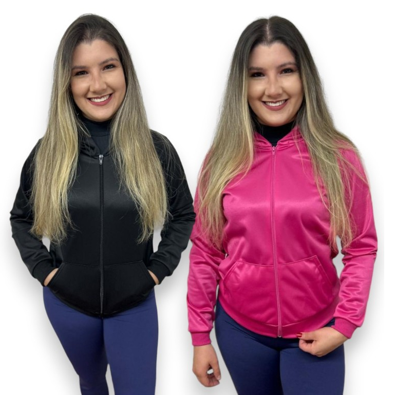 BLUSA FRIO COM CAPUZ UNISSEX JOGGER FIT P/ACADEMIA ESPORTES OUTONO ...