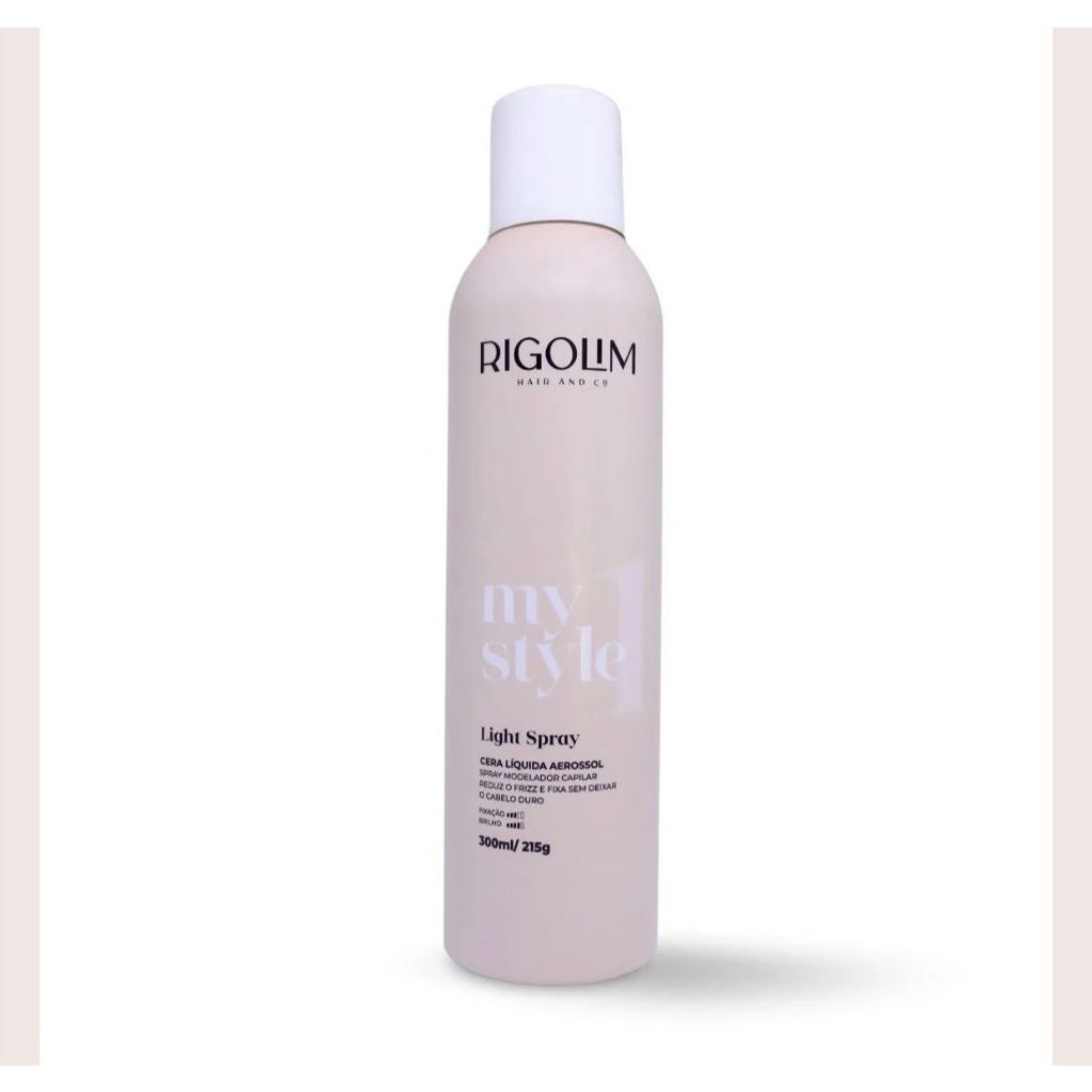 CERA LÍQUIDA PARA CABELO - RIGOLIM HAIR AND CO LIGHT SPRAY 300ml NOVA EMBALAGEM