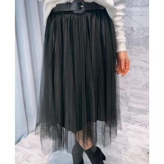 Saia Feminina Mid Em Tule Forrada Moda Gringa Fashion