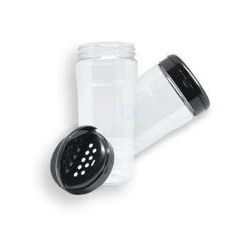 Pote Para Sal Tampa Com Furinhos 500g Transparente 5 Unidades