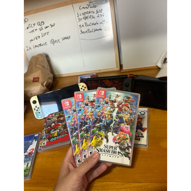 super smash bros Nintendo Switch mídia física