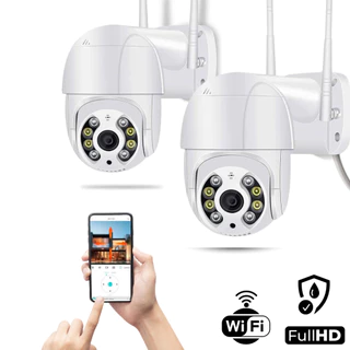 Kit 2 Câmeras A8 Externa Ip Wifi Full Hd Prova D'água Infravermelho Segurança