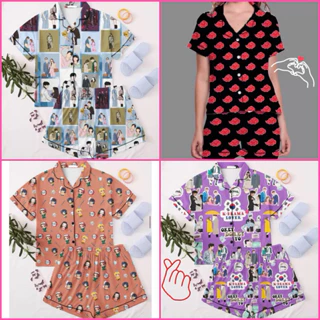 PIJAMA AMERICANO DORAMAS ANIMES ROUPA DE DORMIR FEMININA