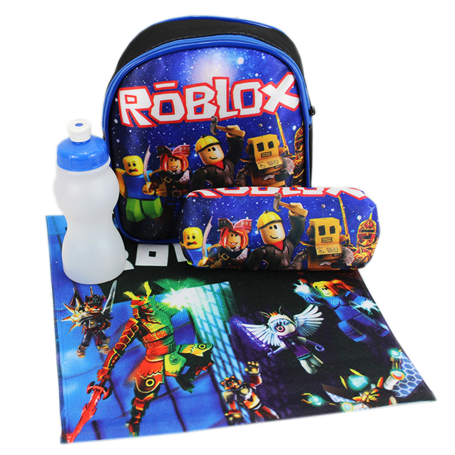 Lancheira e Estojo Jogo Roblox Infantil Escolar