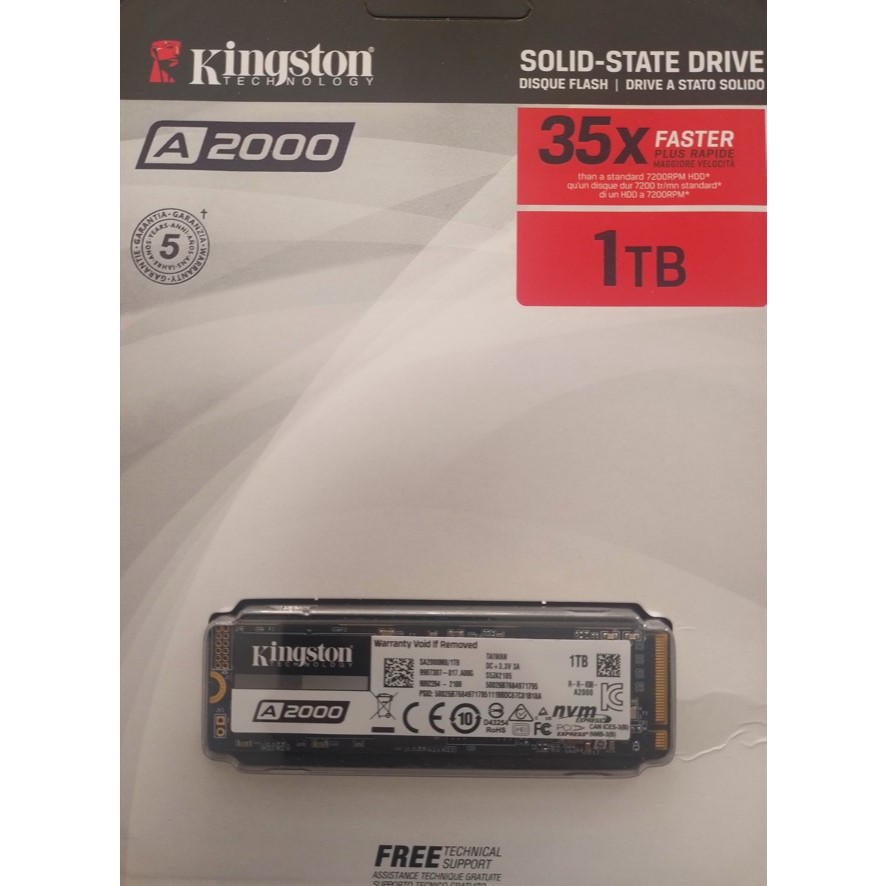Kingston SSD A2000 NVMe M.2 1Tb