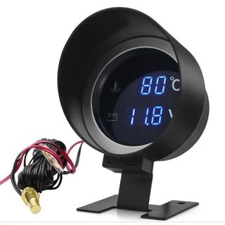 voltímetro de temperatura agua LCD sensor 2 em 1