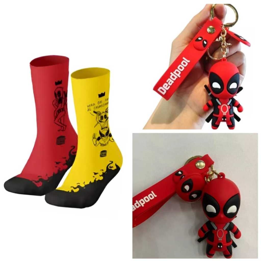 Meia do Filme Deadpool X Volverine Burger King 2024 ou Chaveiro do DEADPOLL NOVO LACRADO(Selecione o seu!)