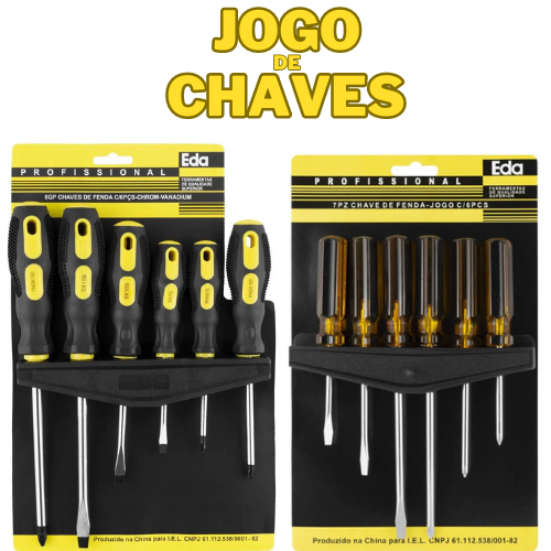 Jogo Chave De Fenda / Philips 6 Peças Eletricista Profissional PVC/Emborrachado - Eda