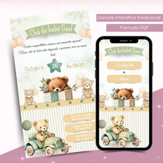 Convite chá de bebê - Chá fralda - chá revelação fazemos para todos os tipos de eventos