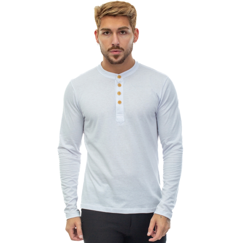 Camisa Masculina Manga Longa Gola Padre Gs One Henley | Shopee Brasil