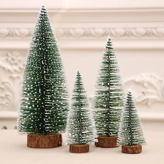 Mini Arvore Pinheiro 30cm Natal Nevada Lembrancinha Festa Natalina Decoração Enfeite Mesa empresarial