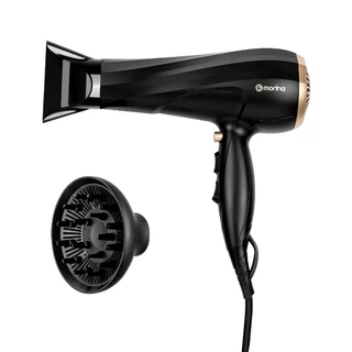 MORINA Secador de cabelo 1900 watts Preto com coletor de vento e difusor 127V/220V