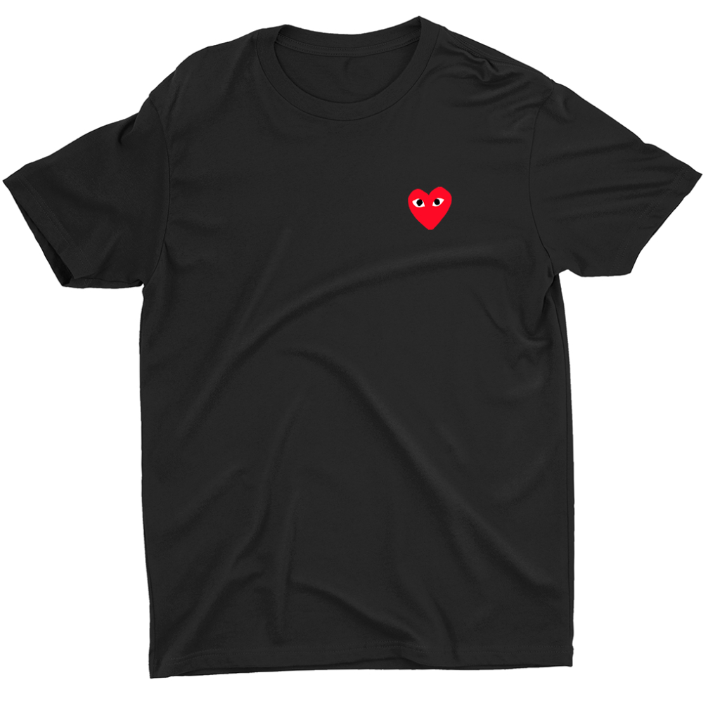 Camiseta Coração Minimalista 100% Algodão Camisa Blusa Envio Rápido em 24 horas
