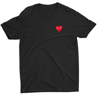 Camiseta Coração Minimalista 100% Algodão Camisa Blusa Envio Rápido em 24 horas