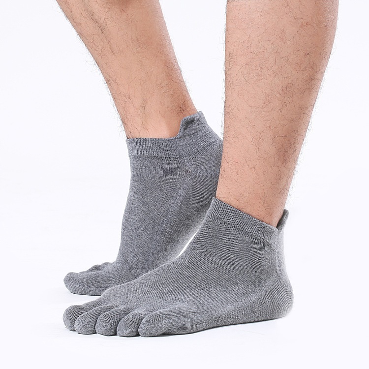 kit 3 Meias de Corrida de Algodão Antiderrapantes de Cinco Dedos para unisex Meias Antiderrapantes Respirável Cano Curto