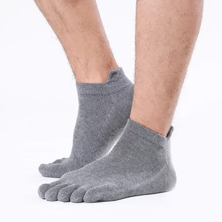 kit 3 Meias de Corrida de Algodão Antiderrapantes de Cinco Dedos para unisex Meias Antiderrapantes Respirável Cano Curto