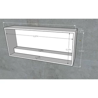 Nicho Expositor para colecionáveis 90x40x20 com elevação fixa