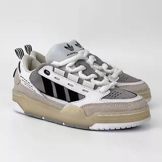 Tênis ADI2000 Masculino Couro Premium Adulto Confortável Luxo Branco Preto Marrom Lançamento