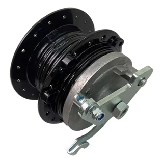 Cubo Dianteiro Preto C/ Base Espelho Tambor Moby Bikelete