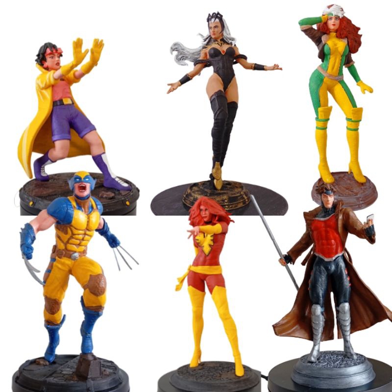 Gambit e Vampira x-men 27cm Eaglemoss Custom Wolverine 23cm Tempestade 26cm
