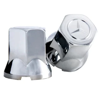Kit 60 Capa Da Porca Compativel Mercedes Benz Logo Cromada Caminhao 32mm em Oferta na Shopee