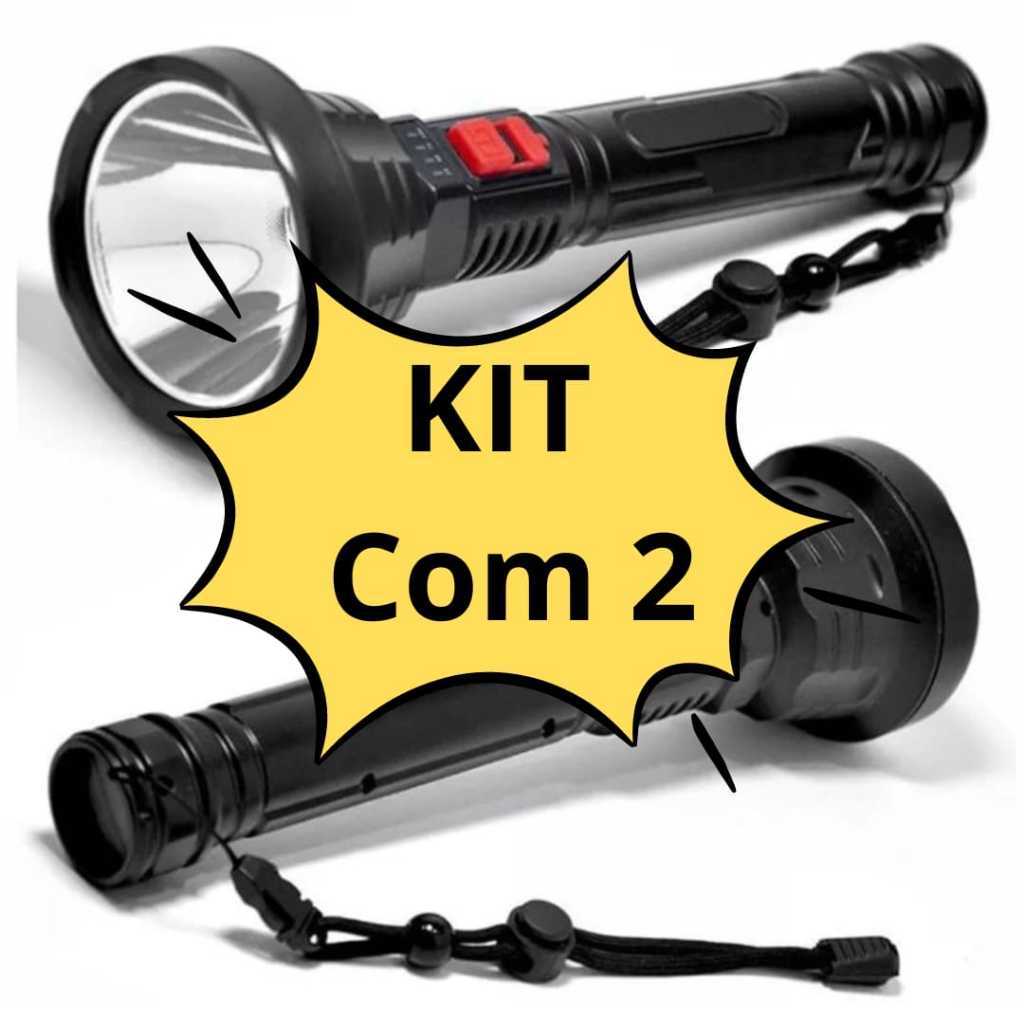 KIT 2 Lanternas Recarregavél Grande com Longo Alcance Para Acampamento MT045 (3)