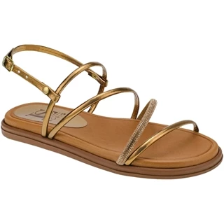 Papete de Tirinha Strass Manta de Pedraria Flatform Confort Fivela Sandalia 711-691