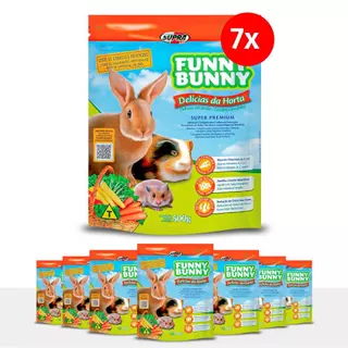 Kit 7 Funny Bunny Delícias da Horta 500g Ração para Coelhos e Roedores Supra em Oferta na Shopee