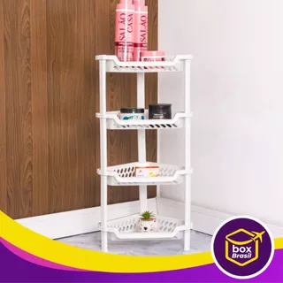 Porta Shampoo Porta Treco Prateleira Triangular de 3 ou 4 Andares Suporte Organizador Branco