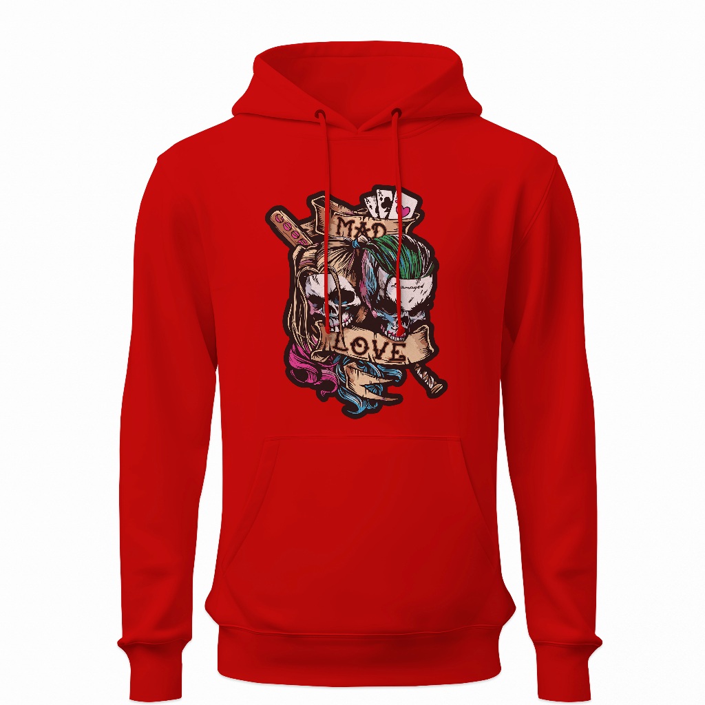 Blusa Moletom De Inverno Series Arlequina e Coringa Vilões Linha