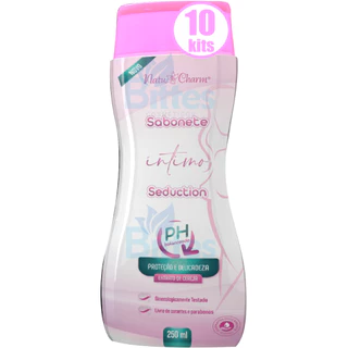 10 SABONETE ÍNTIMO SEDUCTION NATU CHARM COSMÉTICOS EXTRATO DE CEREJA
