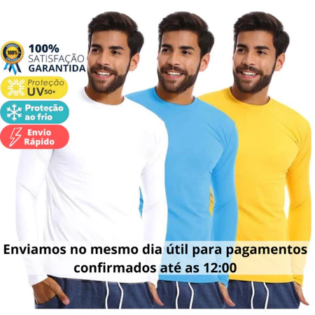 Camisa Proteção Solar Uv+50 Camiseta Segunda Pel ...