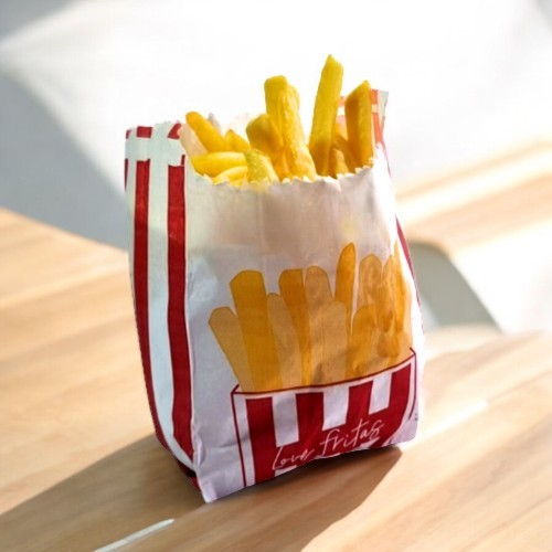 100 Saquinhos para Batata Frita Personalizados (Love Fritas) | Shopee ...