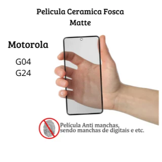Película Fosca Cerâmica Flexível 9D Hidrogel Motorola Moto G04 / G24
