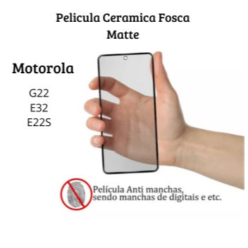 Película Fosca Cerâmica Flexível 9D Hidrogel Motorola Moto G22 / E32 / E22S