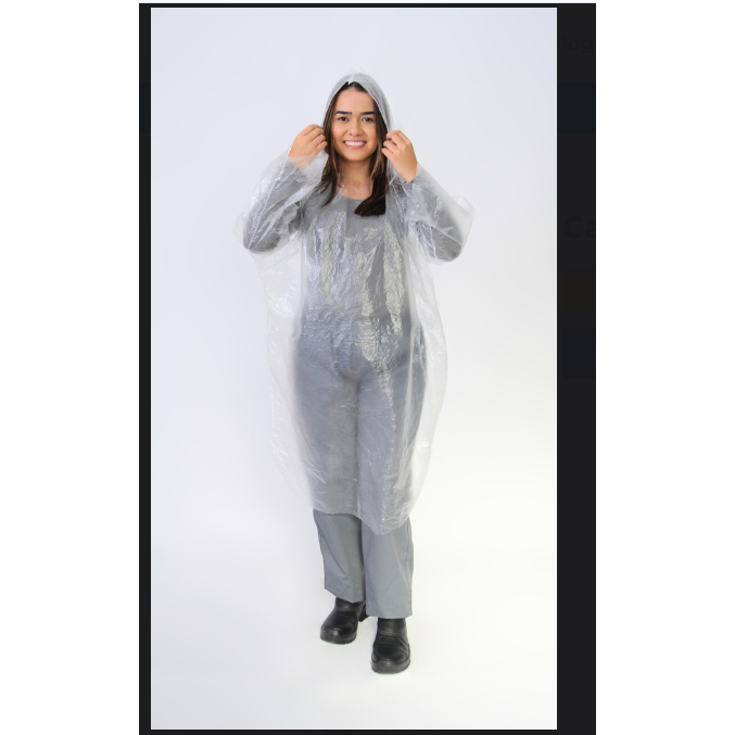 10 Capas de Chuva Descartável Transparente Unisex