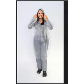 10 Capas de Chuva Descartável Transparente Unisex