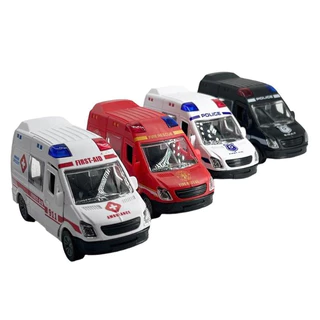 Veículos Resgate Emergência Policia Ambulância Bombeiro Miniatura 1/32 Fricção