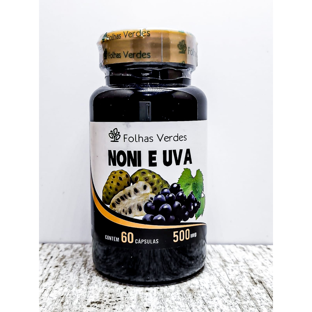 Noni com Uva 60 Cáp 500mg Folhas Verdes | Shopee Brasil
