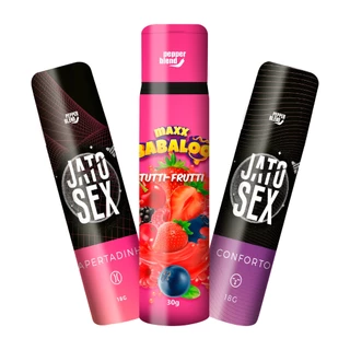 Kit Gel Aperta Vagina Adstringente Jato Sex Conforto Anal sem Dor e Maxx babaloo Sexo Oral Sex Shop