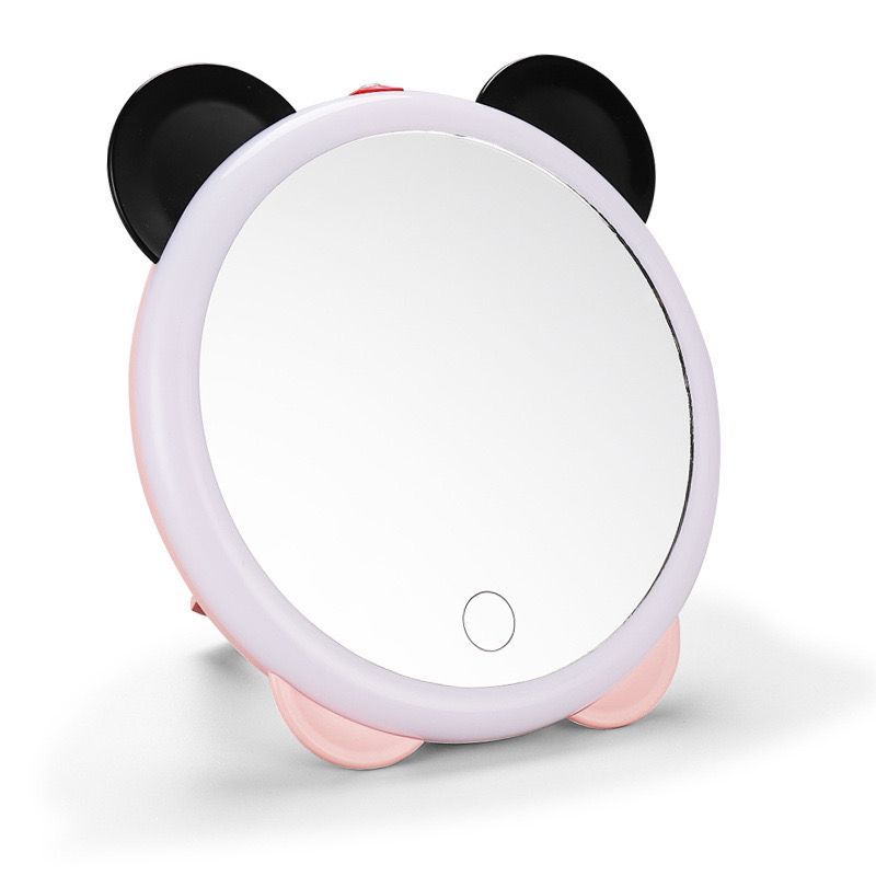 Espelho de Mesa Panda C/ LED 18cm em Plástico - HJ64647