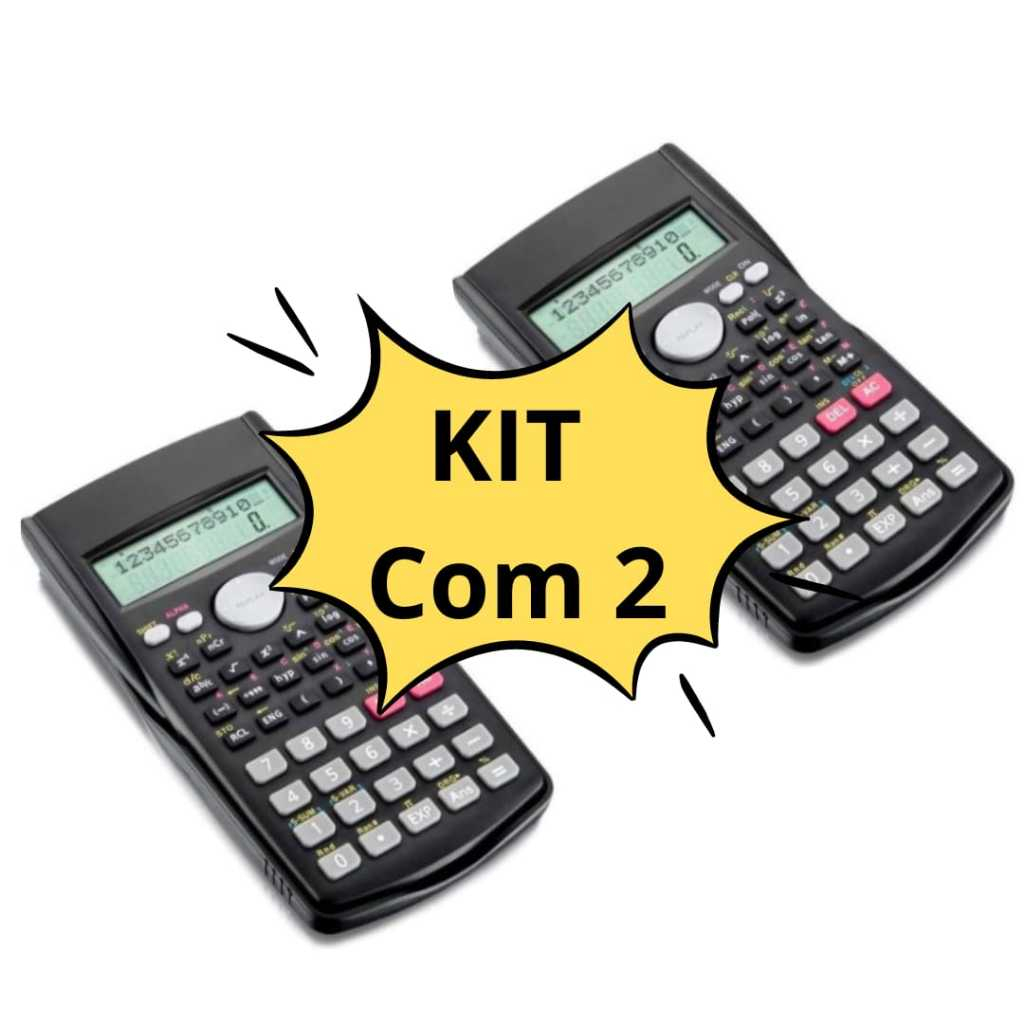 KIT COM 2 Calculadoras Científica Com 240 Funções Tekone TO-82MS MT068 (CC)