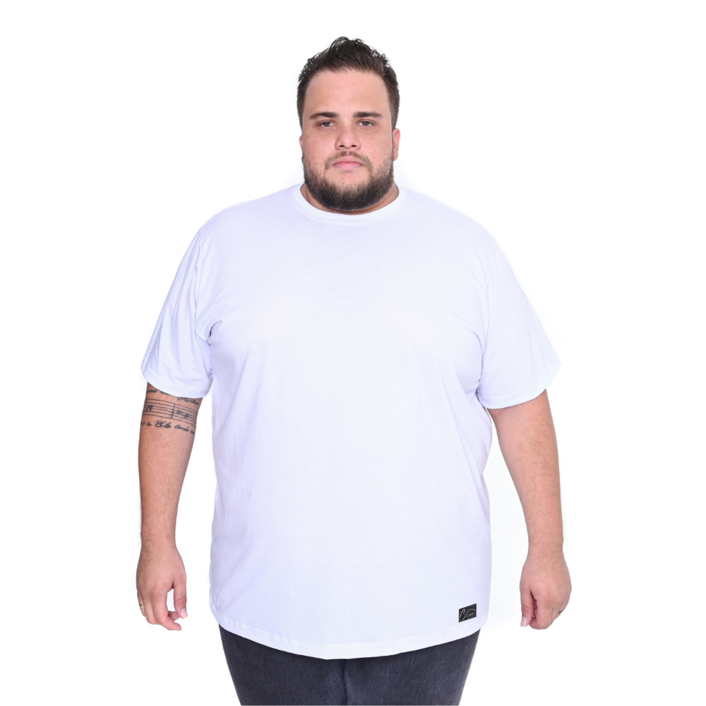 Camisa Masculina Plus Size Algodão Camiseta Blusa G7 G8 G9
