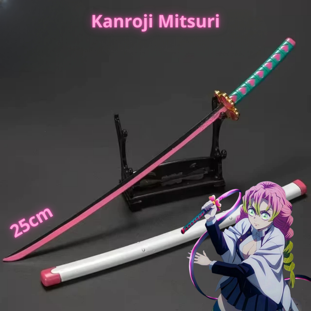 Espada Katana Demon Slayer Kimetsu no Yaiba Para Decoração Edição de Colecionador Kanroji Mitsuri
