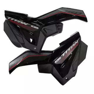 TAMPA LATERAL COMPLETA CG TITAN 160 PRETO BRILHANTE 2024